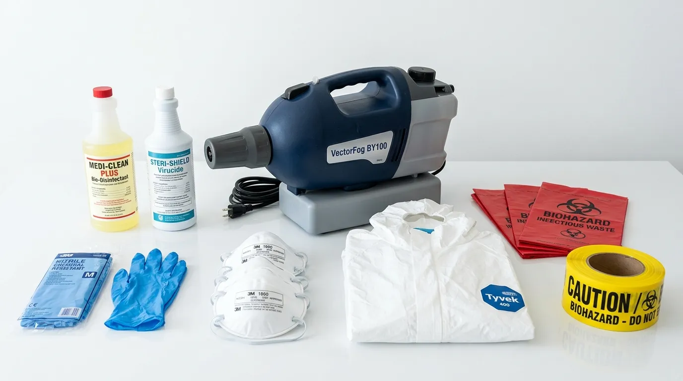 Professional biohazard remediation crew working in West Sayville